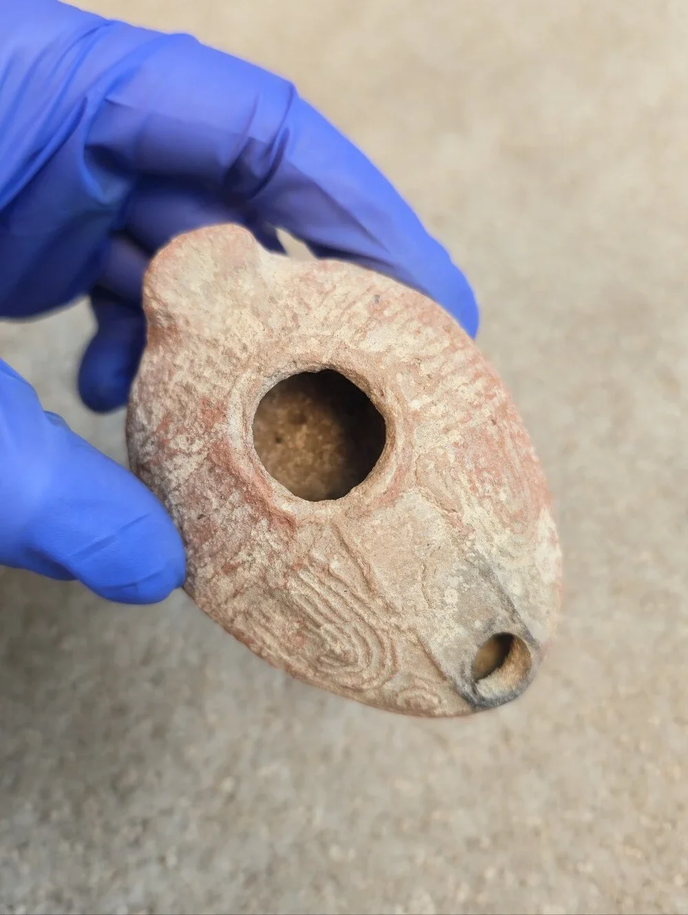 Ancient Roman / Byzantine 1st-3rd Century Terracotta Pottery OIL LAMP